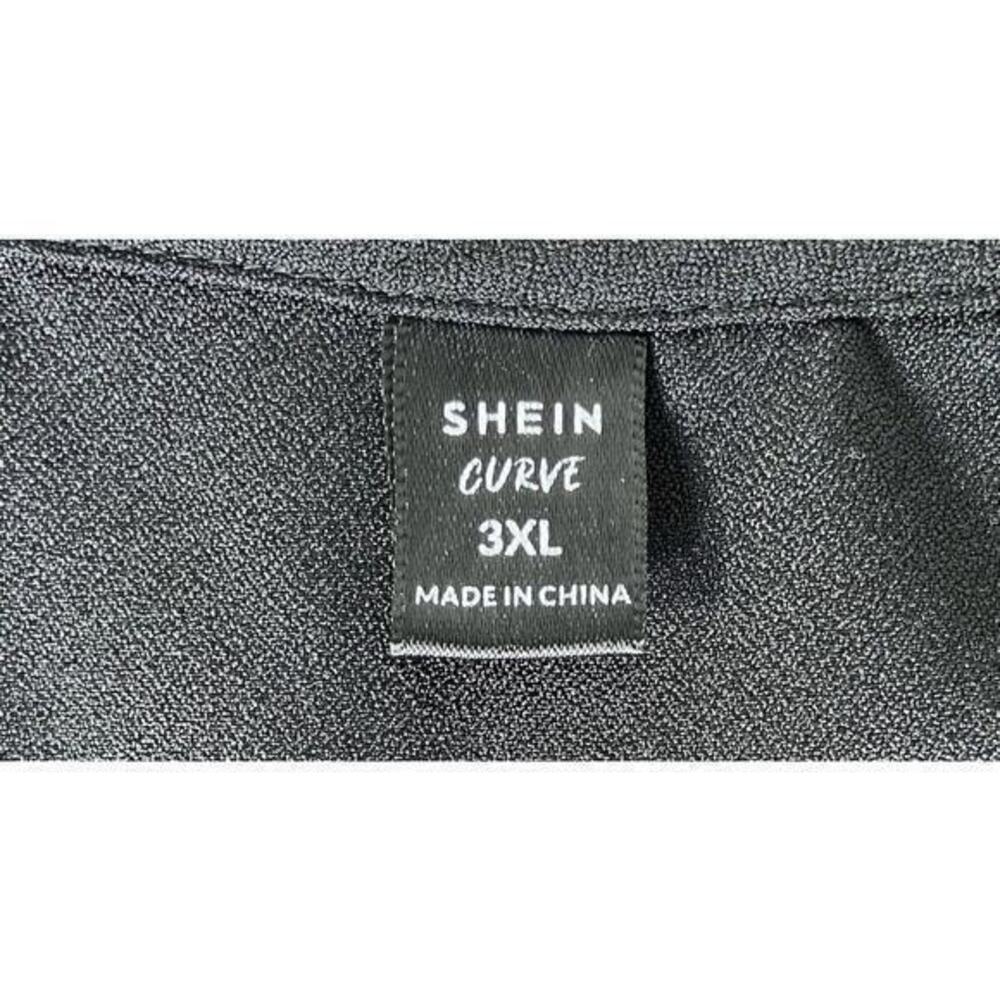 Shein Curve Women's Top Curvy Sleeveless Black Blouse Round Neck‎ Size 3XL - Picture 5 of 10